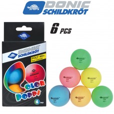 Мячи для настольного тенниса Donic-Schildkrot COLOR 6шт