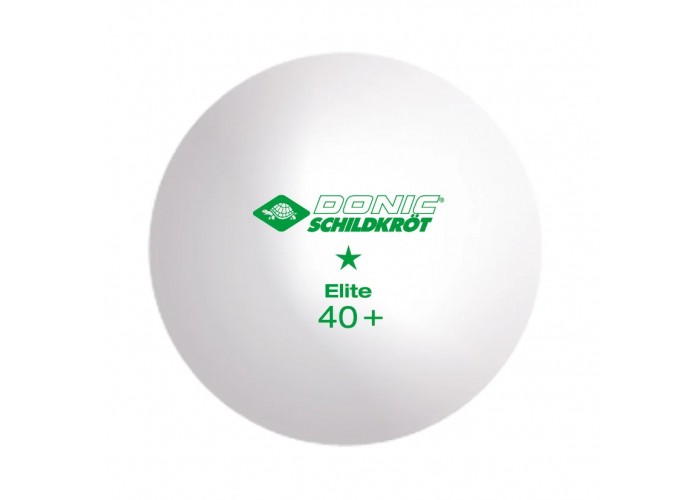М'ячі для настільного тенісу Donic-Schildkrot 1* ELITE 40+ plastic, 6шт, білі